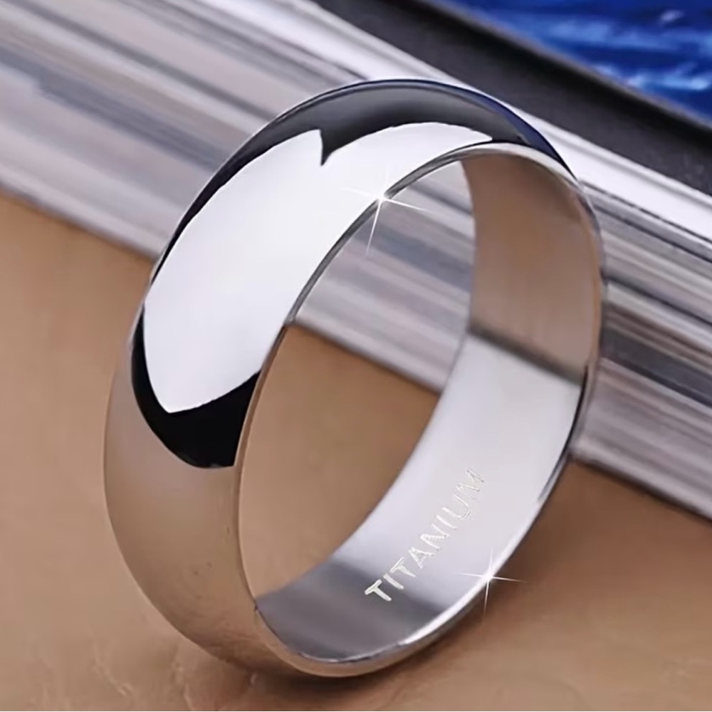 Men’s Luxury Collection Titanium Steel Silver 6mm Polished Band Size 11